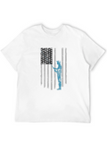 American Flag Fisherman T-Shirt