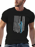 American Flag Fisherman T-Shirt