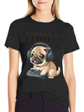 Gamer Pug T-Shirt - Cuddles & Games!