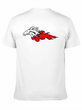 Black Flaming Horse Graphic T-Shirt