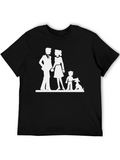 Retro Family Silhouette Graphic Tee