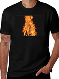 Inferno Tee - Fiery Graphic Black T-Shirt