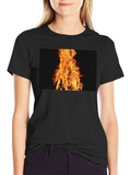 Inferno Tee - Fiery Graphic Black T-Shirt