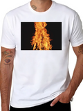 Inferno Tee - Fiery Graphic Black T-Shirt