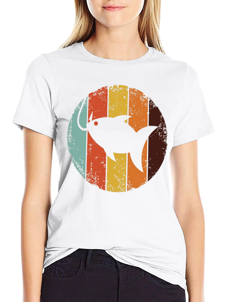 Retro Fishing Hook & Fish Graphic Tee