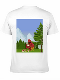 Cartoon Bird Graphic T-Shirt