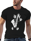 Cartoon Saxophone Black T-Shirt