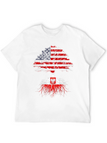USA Roots Poland Flag T-Shirt