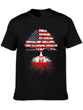 USA Roots Poland Flag T-Shirt