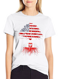 USA Roots Poland Flag T-Shirt