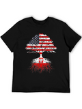 USA Roots Poland Flag T-Shirt