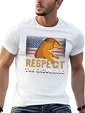 Respect the Groundhog American Flag T-Shirt