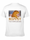 Respect the Groundhog American Flag T-Shirt