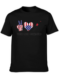 Peace Love Vaccinated USA Flag T-Shirt