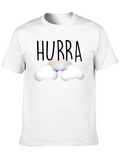 Hurra Rainbow Cloud Black T-Shirt