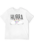 Hurra Rainbow Cloud Black T-Shirt