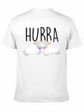 Hurra Rainbow Cloud Black T-Shirt