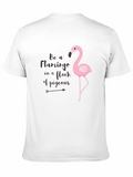 Be a Flamingo Black Graphic Tee