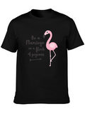 Be a Flamingo Black Graphic Tee