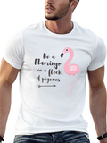 Be a Flamingo Black Graphic Tee