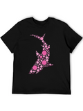 Dot Art Shark Black T-Shirt