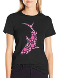 Dot Art Shark Black T-Shirt