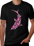 Dot Art Shark Black T-Shirt