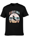 Surfing Graphic Tee - Retro Beach Vibes