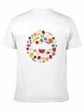 Go Vegan T-Shirt - Circular Vegetable Graphic Tee