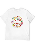 Go Vegan T-Shirt - Circular Vegetable Graphic Tee