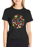 Go Vegan T-Shirt - Circular Vegetable Graphic Tee