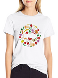 Go Vegan T-Shirt - Circular Vegetable Graphic Tee