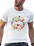 Go Vegan T-Shirt - Circular Vegetable Graphic Tee