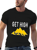 Get High Mountain Graphic Tee - Black