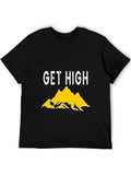 Get High Mountain Graphic Tee - Black