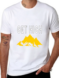 Get High Mountain Graphic Tee - Black