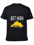 Get High Mountain Graphic Tee - Black
