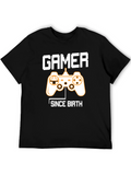 Gamer Since Birth T-Shirt - Black Graphic Tee