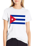 Cuban Flag T-Shirt - Black Cotton Blend