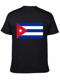 Cuban Flag T-Shirt - Black Cotton Blend