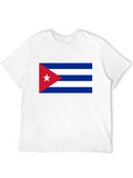 Cuban Flag T-Shirt - Black Cotton Blend