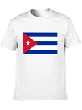 Cuban Flag T-Shirt - Black Cotton Blend