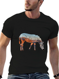 Zebra Silhouette Graphic Print Tee