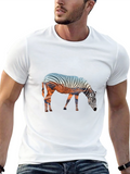 Zebra Silhouette Graphic Print Tee