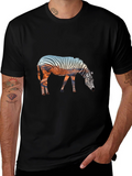 Zebra Silhouette Graphic Print Tee