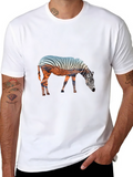 Zebra Silhouette Graphic Print Tee