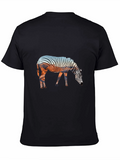 Zebra Silhouette Graphic Print Tee