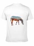 Zebra Silhouette Graphic Print Tee