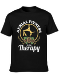 Aerial Fitness is My Therapy Black T-Shirt