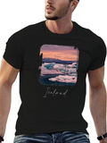 Iceland Glacier Graphic Black T-Shirt